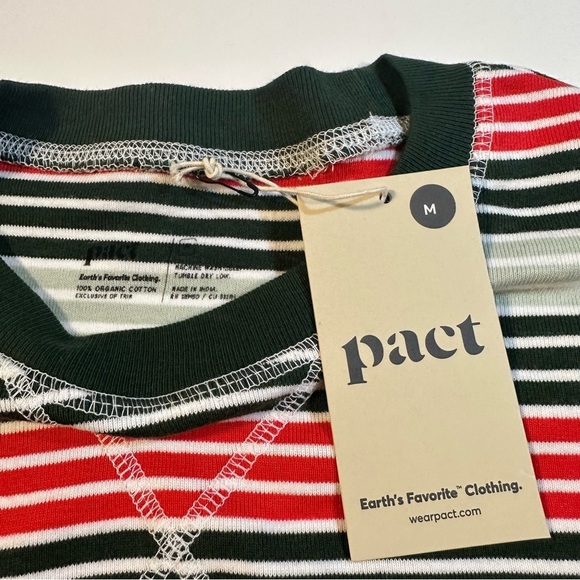 NWT Pact 100% Organic Cotton Flurry Stripe Pajamas 2 Piece Set *PLEASE READ* - Picture 9 of 9